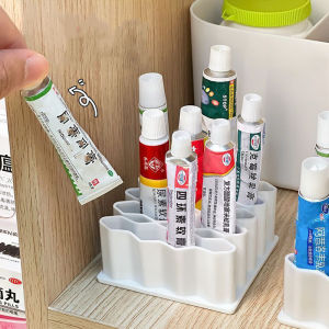 Ointment Holder Desktop Ointment Stand Silicone Material Cosmetics Storage Rack Pen Holder Home Ointment Compartment Organizer