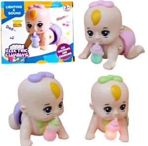 mainan bayi botol susu merangkak lucu ada musiknya papa mama/mainan boneka lucu+botol susu