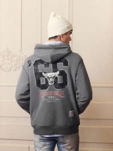 Jack Jones | New Print Cotton Loose Hooded Sweater