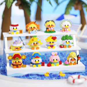 Happy Cute Duck Building Block Bricks Toy Assembly Particle Children Development Education Collection Toys Puzzle Boys And Girls Birthday Gifts Kids toys