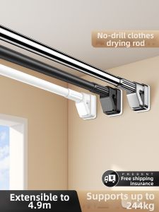 WEILAISHI | No-Drill Adjustable Closet Rod