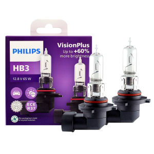 Philips HB3 9005 12V 65W P20d VisionPlus 3250K Bright Light Up to 60% Vision Halogen Original Car Lamps Headlight 9005VPS2
