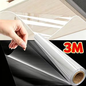3M Transparent Electrostatic Protective Film Self Adhesive Wall Sticker Waterproof Oil Proof Kitchen Counter Sticker HomeDecor