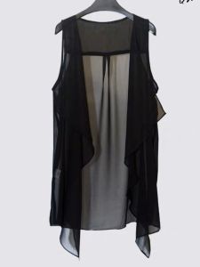 Áo Len Cardigan Không Tay Bằng Vải Voan Rộng Rãi Mùa Hè Cho Nữ Áo Khoác Ngoài Mỏng Thời Trang Dài Vừa Phải Đa Năng Không Tay