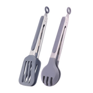 XIANGKESI | Heat-resistant Food-grade Stainless Steel and Silicone Baking & Grilling Tongs