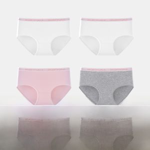 miiow | Pure Cotton Sports Underwear Womens Seamless Triangle Crotch Shorties Breathable Comfortable Mid Waist Briefs Panties