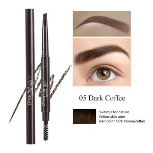 5 Colors Ultra Fine Double-Ended Eyebrow Pencil Waterproof Sweat-proof Long Lasting Professional Cosmetics Makeup for Women