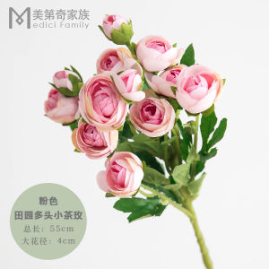 Modern Simplicity Artificial Roses Lotus Home Decorations Tabletop Floral Arrangements Living Room Decor Fake Flowers