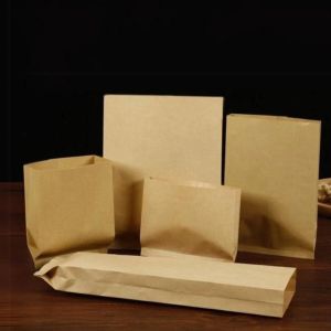 EC 50pcs Kraft / White Paper Pouch Bag for Bread Cakes and Pastries Bread Bag Cookie Bag