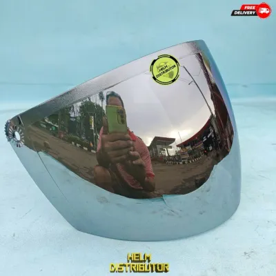 Kaca Cen Cen - Visor BXP Nuvo - Kaca Pelangi - Silver - Smoke - Clear - riben - Kaca Helm BXP
