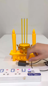 เทียนไฟฟ้า led ธูป เทียน ไฟฟ้า เชิงเทียนไฟฟ้า ธูปไฟฟ้า การใช้ปลั๊กไฟและอินเทอร์เฟซ USB ความยาวสายไฟ 1.5 เมตร เทียนLED