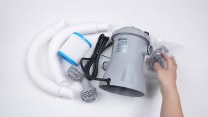 Inflatable Pool Filter Pump Kit Electric Pool Filter Pump for Above Ground Pools 330 Gallon Cartridge Pool Filters Pump System