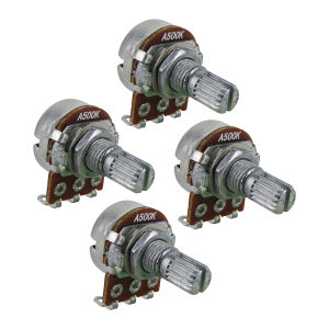 FLEOR 4 Chiết Áp Mini Trục 18 Rãnh 500K/250K Tùy Chọn Trục Dài/Ngắn Cho Đàn Guitar - Phụ Kiện & Phụ Tùng Đàn Guitar