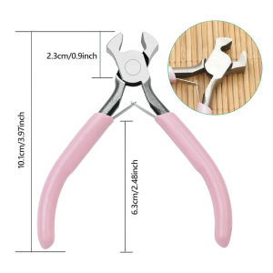 Cute Pink Color Handle Anti-slip Splicing and Fixing Jewelry Pliers Tools & Equipment Kit for DIY Jewelery Making Needlework