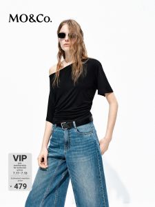 MO&Co. | Modal Cool Shoulder-Baring Backless Fitted Top