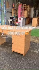Bàn dùng cho văn phòng làm việc giá rẻ 3 hộc khóa màu vàng y ảnh hcm bình dương đồng nai