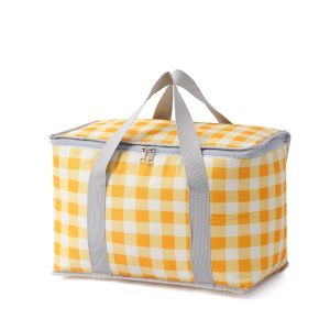 H2Z Stylish Outdoor Insulated Plaid Picnic Bag with Enhanced Cooling B00
