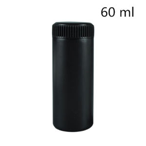 60ml White/Black Plastic Empty Cosmetic Bottles - Refillable Jars with Protection Cap for Loose Powder Salts Creams - Travel