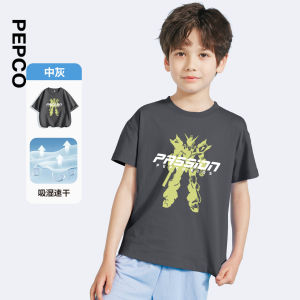 เสื้อยืดแขนสั้นผ้าฝ้ายแท้หลวมสำหรับเด็กชายและเด็กหญิง สีขาว คอกลม แขนสั้น ทรงปกติ ฤดูใบไม้ผลิ 2025 จีนแผ่นดินใหญ่