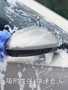 ถุงมือล้างรถไมโครไฟเบอร์ตัวหนอน เช็ดรถ ถุงมือล้างจาน car wash gloves