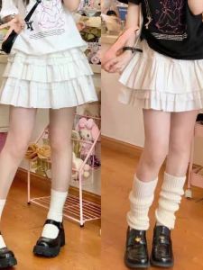 กระโปรงทรงเอเอวสูงสไตล์เกาหลี กระโปรงสั้นทรงเอเอวสูงทรงเข้ารูปสำหรับผู้หญิง เอวยางยืด ลายดอกไม้ แฟชั่นฤดูใบไม้ผลิ 2025