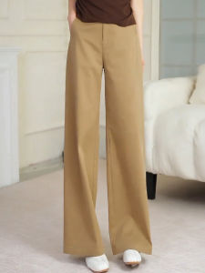 MEITESIJIAONU | Khaki Wrinkle-Resistant Wide Leg Trousers