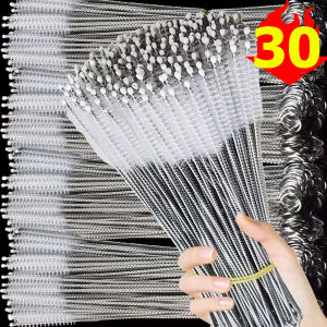 30pcs Drinking Straw Cleaning Brush / Straw Tube Pipe Cleaner / Long Handle Cleaning Brushes for Straw / Stainless Steel Straw Cleaning Brush Set