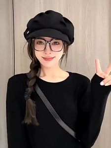 Korean Plain Color Foldable Newsboy Cap Beret Hat
