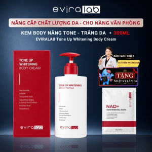 Kem Body Dưỡng Trắng Toàn Thân EVIRALAB 300ml Nâng Tone Cấp Ẩm Cho Nữ Văn Phòng Da Xỉn Màu | Eviralab Tone Up Whitening Body Cream