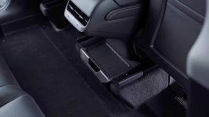 Tesla Model Y TPE Hộp Đựng Đồ Ở Ghế Sau Dưới Lỗ Thông Hơi Dụng Cụ Sắp Xếp Có Thể Điều Chỉnh Thùng Rác Ở Ghế Sau Phụ Kiện Nội Thất Ô Tô