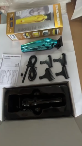 Kemei Professional Hair Clipper LCD Digital Display Transparent Electric Push Head Hair Clipper 6015