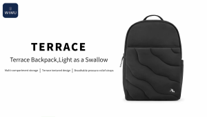 WIWU College Laptop Backpack Travel Backpack for Women Quilted Casual Daypack Water-Resistant Bookbag for 14 Inch Laptop
