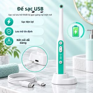 Camera Nội Soi WiFi 2MP Với 8 Đèn LED Chống Nước IP67 Đế Sạc USB Xem Trực Tiếp Trên Điện Thoại Chăm Sóc Sức Khỏe Miệng Mũi
