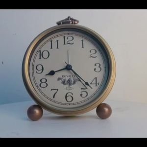 1pc Retro Wrought Iron Alarm Clock with Night Light - American Creative Electronic Clock for Home Decor and Back to School