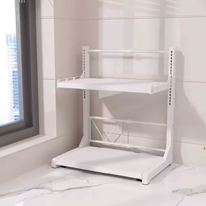 💟SOLUTION65💟 Pull-Out Tray Expandable and Height Adjustable Microwave Oven Holder Oven Stand Microwave Oven Rack Kitchen Countertop Organizer Rack Toaster Holder Air Fryer Holder Rice Cooker Holder Toaster Holder Kitchen Organizer Storage Rack