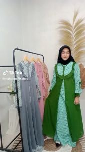 Gamis kimiko set rompi terpisah bahan ceruty babydol other wanita dewasa