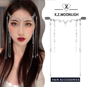 X.z. MOONLIGH กิ๊บติดผมพู่ห้อยทำด้วยมือสไตล์เรโทรอุปกรณ์ตกแต่งผมปิ่นปักผมสไตล์โบราณ