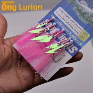 Mrlurion 3 Bộ 6 Cánh Tay Câu Cá Nước Mặn Dây Móc Sabiki Giàn Dụ Mồi Có Mắt Thép Carbon Cao Cấp Dành Cho Câu Cá Thuyền Đại Dương