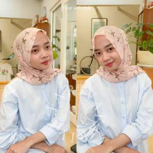 FARIVA - Pashmina Motif Pattern Shawl Flowy Cotton Printing