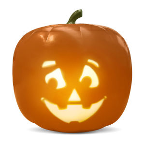 MOJOYCE Nightstand Lamp Light Up Pumpkin with Built in Video Projector Speaker Table Light Animated Singing Pumpkin Night Light Mini Ornaments DIY Accessories