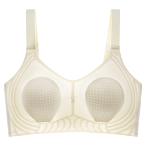 miiow | MiiOW Cat Lady Seamless Ice Silk Thin Womens Bra Rabbit Ear Cup Anti-Bulge Summer Underwear Gathered U-Neck Nylon Fabric