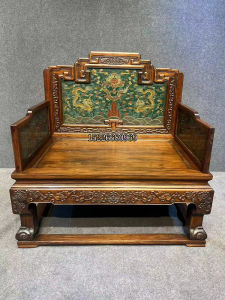 Chinese Solid Wood Long Chair French Seat Armchair Palace Chair Ming and Qing Dynasties Classic Style Emperor 9 Long Chair Emperor Throne Boss Office Chair