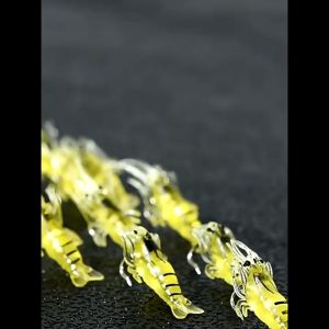 10pcs Bionic lure Soft lure with hook Luminous shrimp soft lure Artificial fake bait