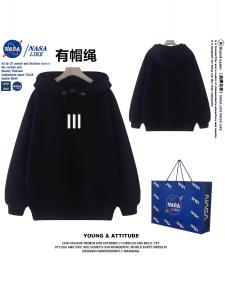 Heavyweight American Trendy Hoodie Mens Autumn Winter Loose Silver Fox Velvet Black Couples Hooded Sweatshirt Outerwear
