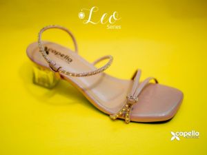 SANDAL HAK KACA KEKINIAN SANDAL HIGH HEELS TERBARU SANDAL KONDANGAN TERBARU SANDAL HEELS HAK KACA KEKINIAN LEO-01 BEST SELLER
