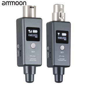 1 Pair Microphone Wireless System Micphone Wireless Transmitter System UHF DSP Transmitter & Receiver Mic/Line Two Modes for Dynamic/Condenser Microphone
