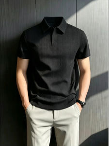 Áo Thun cổ V kiểu Polo phong cách Retro Luxe