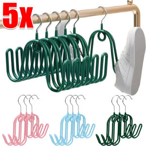 5pcs Stainless Steel Shoes Drying Hanger / Durable Metal Shoe Storage Hook / Anti-slip Double Hook Drying Hooks Rack / for Clothesline