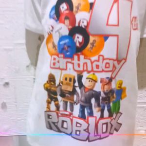 Roblox birthday shirt 0-12 years old for kids children cartoon for boys gift idea