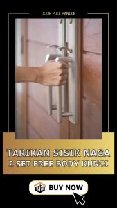 Satu Set Handle Pintu Kunci Sisik Naga 35 cm